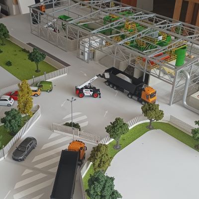 modello plastico impianto trattamento e recupero rifiuti