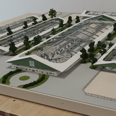 riproduzione in scala stabilimento agrigolo